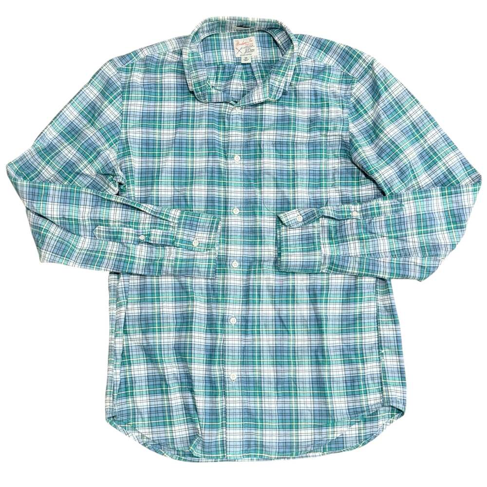 J.Crew The Broken-In Oxford Slim Fit Organic Cotton Plaid Button Down Shirt M
